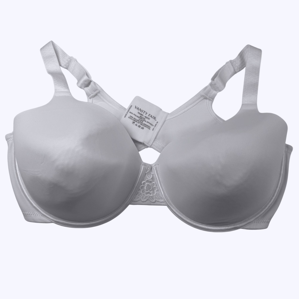 Vanity Fair Beauty Back Smoothing Underwire Bra White 40DD 76380 Full Figure